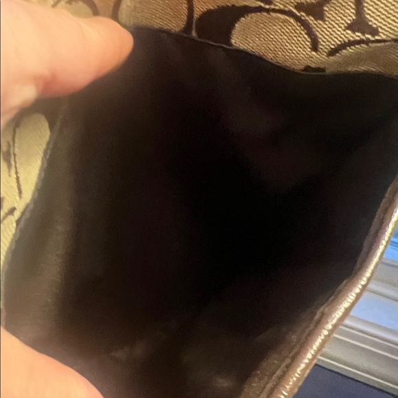 Coach Beige and Brown Signature Crossbody Bag - Picture 6 of 10